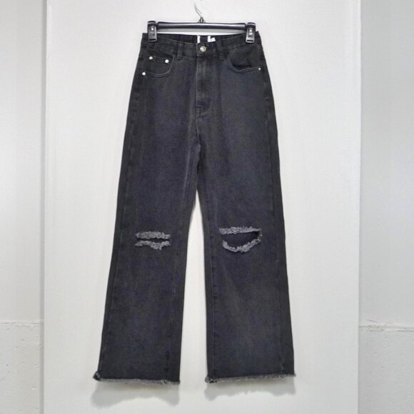 PRINCESS POLLY US SIZE 4 HIGH WAIST WIDE LEG JEANS - Picture 1 of 8